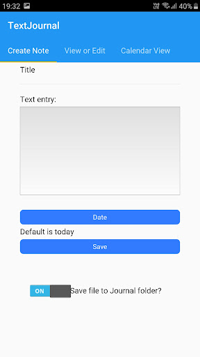 Android application TextJournal screenshort