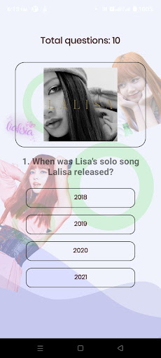 Lisa Blackpink Quiz Game Screen 3