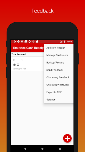 Emirates Cash Receipt
