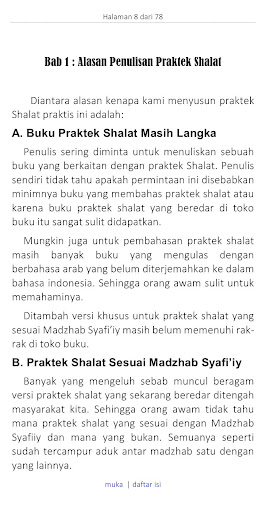 Praktek Shalat Praktis Syafii Screen 3