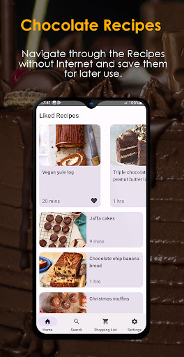 Android application Chocolate Recipes Offline screenshort