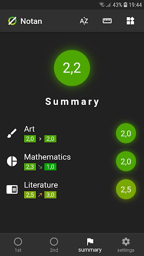 Notan: Grade Calculator Screen 3