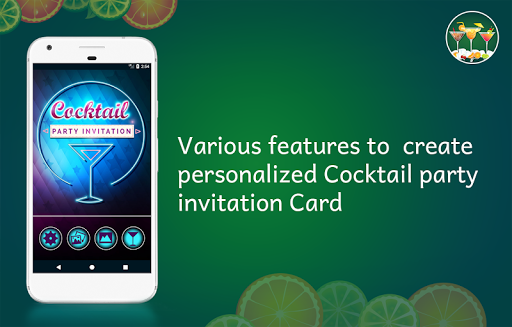 Android application Cocktail Party Invitation Card screenshort