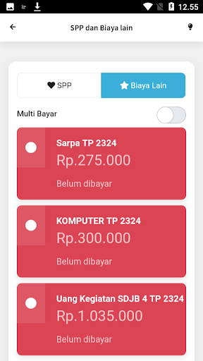 Android application SPP JBS screenshort