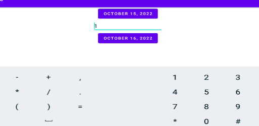 CalculateDate Screen 3