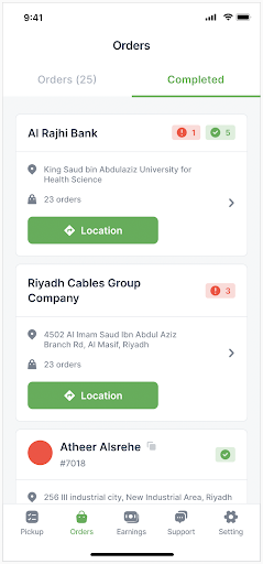 Dailymealz - Driver Screen 3
