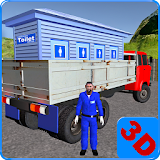 Public Toilet Cargo Truck 3D icon