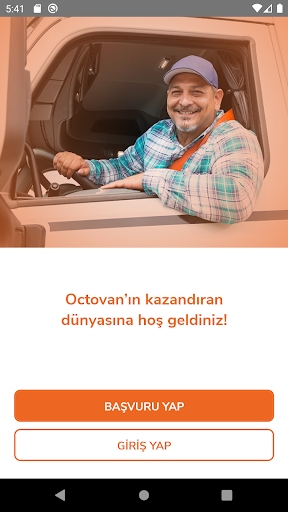 Android application Octovan Sürücü screenshort