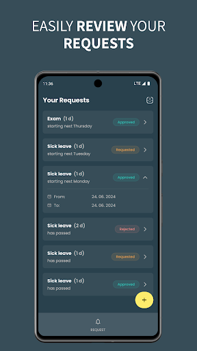 Android application Qinshift Space screenshort