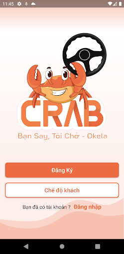 Android application Crab Service - Bạn say tôi chở screenshort