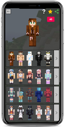 Android application Skins for Minecraft PE screenshort