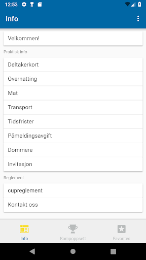 Android application Håndballcupen Ski screenshort