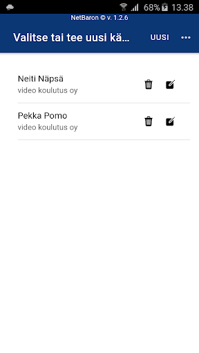 Android application NetBaron, Ostolasku-MobiApp screenshort