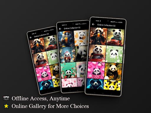 Cute Panda Wallpaper Offline Screen 2