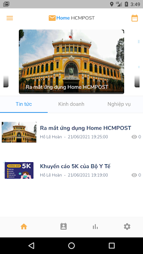 Android application Home Hcmpost screenshort