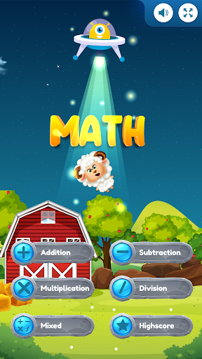 Android application Math Game Shoot Aliens screenshort