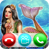 Fake call from mermaid game with fake text message