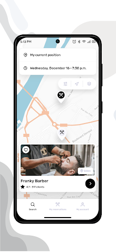 Android application Takehair: book a hairdresser screenshort