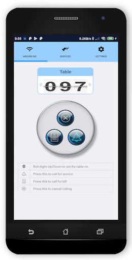 Table Calling System - TCS Screen 3