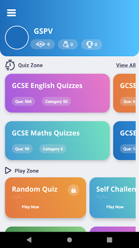 Android application GCSE Test And Pratice screenshort