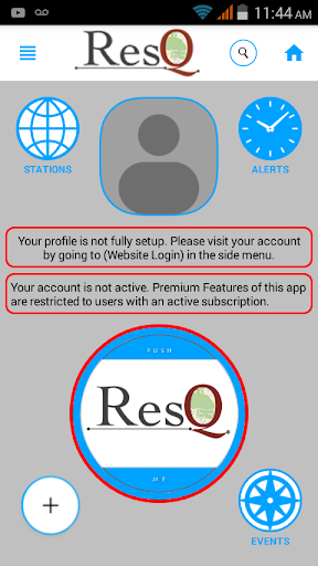 Android application ResQ screenshort