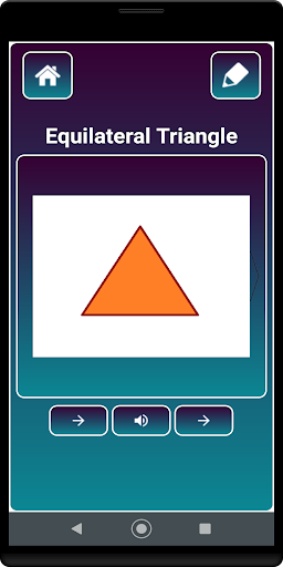 Android application Geometric Shapes screenshort