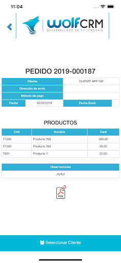 wolfCRM Screen 2