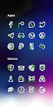 screenshot of Aline Green: linear icon pack