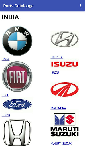 Android application Parts Catalogue screenshort