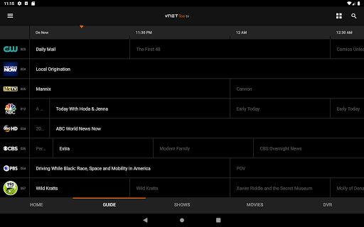 Screenshot of VNET Fiber TV