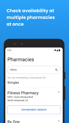 EasyVax Scheduler Screen 2