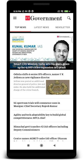 Android application ET Government from Economic Ti screenshort