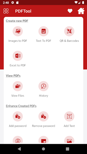 Android application PDFTool screenshort