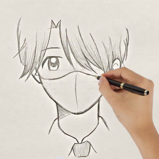 Easy anime drawing  how to draw anime boy wearing a mask easy step-by-step  