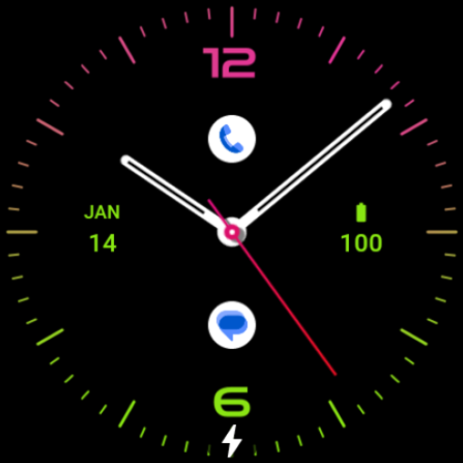 Green Pink Style Watch Face logo