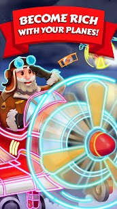 Merge Planes Neon Game Idle MOD APK (Unlimited Money) Download 9