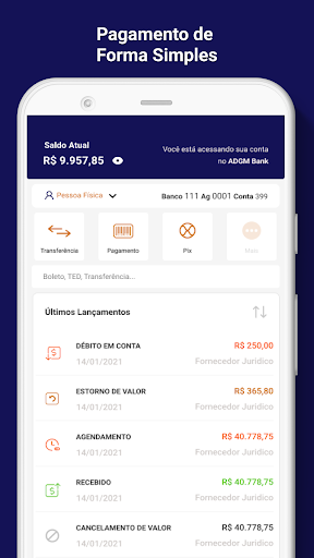 Android application ADGM BANK screenshort