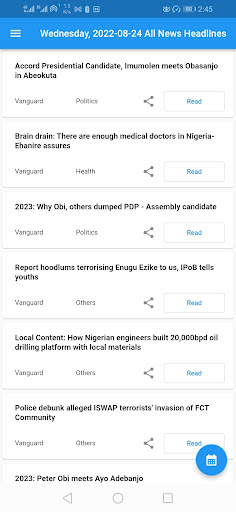 Android application Daily Nigerian Headlines screenshort