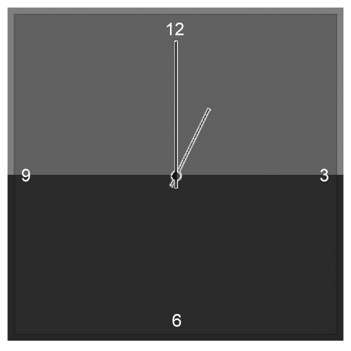 Black Glass Clock  Icon