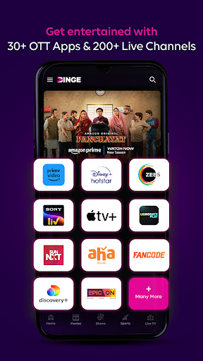 Android application Tata Play Binge: 30+ OTTs in 1 screenshort
