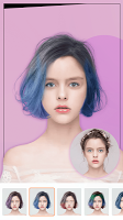 screenshot of Hair try-on - hair styling