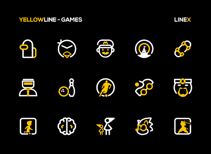 YellowLine Icon Pack : LineX APK (Patched/Full) 5