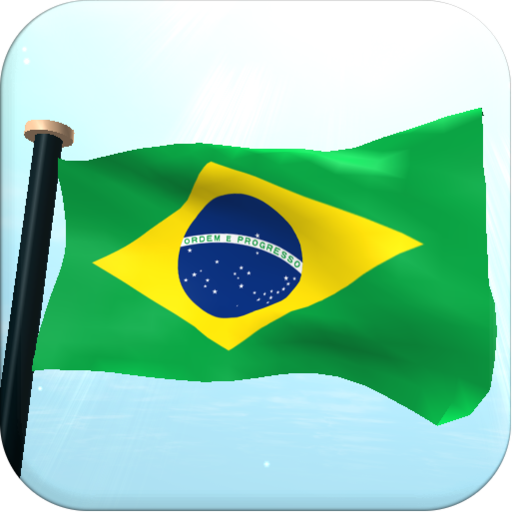 Brazil Flag 3D Free Wallpaper logo