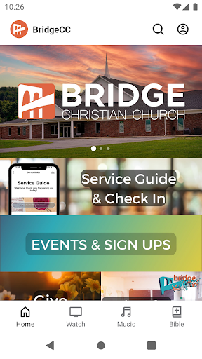 Android application Bridge Christian Church screenshort