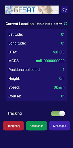 Android application GESAT Tracker screenshort