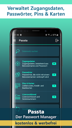 Android application Passta - der Passwort Manager screenshort