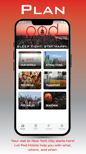 Android application Pod Hotels NYC screenshort