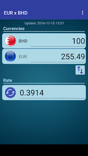 Euro x Bahraini Dinar Screen 2