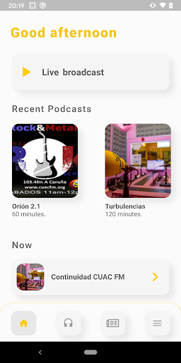 Android application CUAC FM 103.4FM screenshort