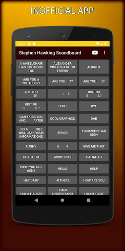 Stephen Hawking Soundboard Fan-App